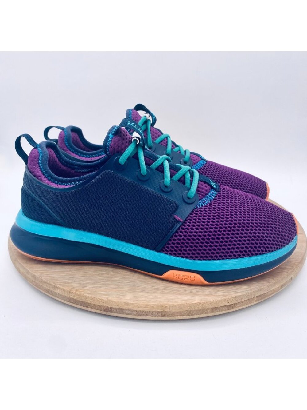 Kuru Atom Shoes Womens 8 Wide Purple Mesh Orthopedic Running Athletic Sneakers
